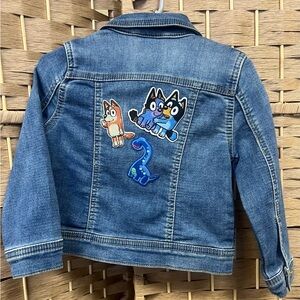 Cat & Jack Denim Jacket with Bluey Patches Size 2T